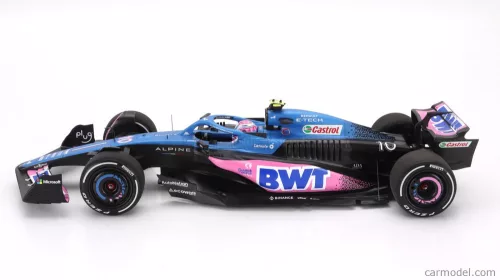 RENAULT  F1  A523 TEAM BWT ALPINE N 10 8th MIAMI GP WITH PIT BOARD 2023 PIERRE GASLY  BLUE BLACK PINK