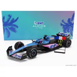   RENAULT  F1  A523 TEAM BWT ALPINE N 31 9th MIAMI GP WITH PIT BOARD 2023 ESTEBAN OCON  BLUE BLACK PINK