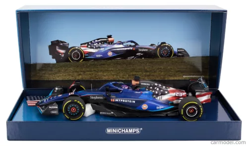 WILLIAMS  F1  FW45 TEAM WILLIAMS RACING GULF N 23 AUSTIN USA GP 2023 ALEXANDER ALBON  BLUE BLACK