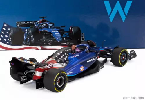 WILLIAMS  F1  FW45 TEAM WILLIAMS RACING GULF N 23 AUSTIN USA GP 2023 ALEXANDER ALBON  BLUE BLACK