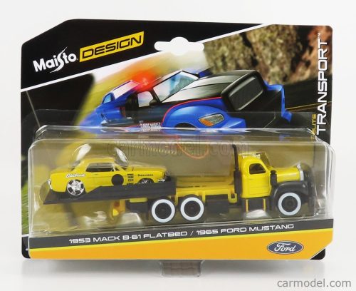 MACK  B-61 RAMP TRUCK WITH FORD USA MUSTANG 1965  YELLOW