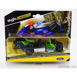   INTERNATIONAL  DURASTAR RAMP TRUCK WITH FORD USA BRONCO 2021  BLACK GREEN