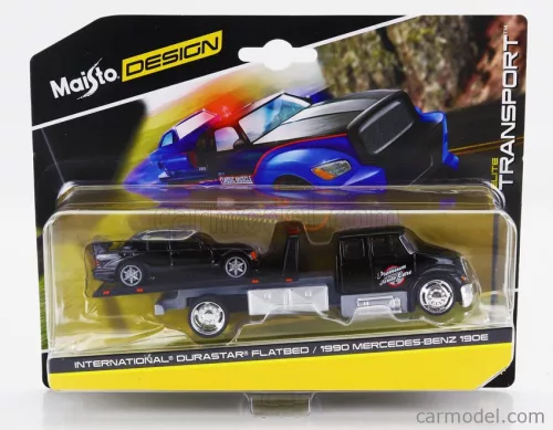 INTERNATIONAL  DURASTAR RAMP TRUCK WITH MERCEDES BENZ 190E 2.3 16V (W201) 1984  BLACK