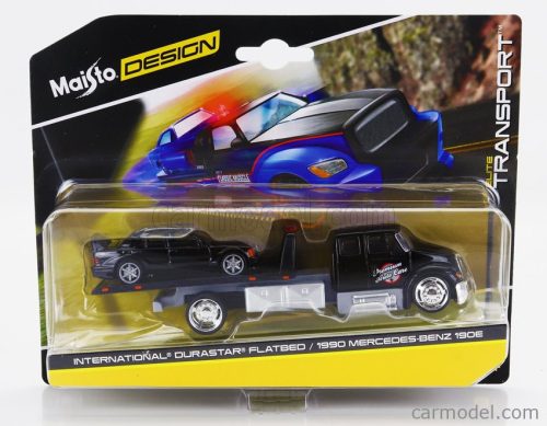 INTERNATIONAL  DURASTAR RAMP TRUCK WITH MERCEDES BENZ 190E 2.3 16V (W201) 1984  BLACK