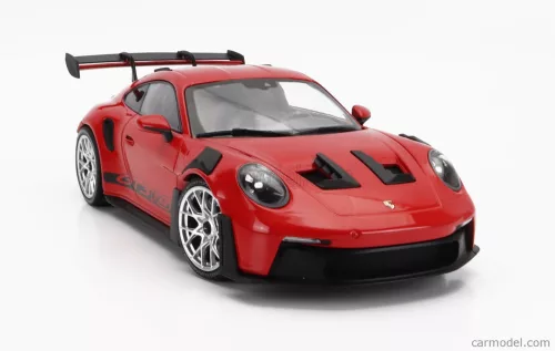 PORSCHE  911 992 GT3 RS COUPE 2023 - SILVER RIMS  RED BLACK
