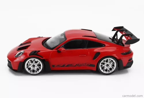PORSCHE  911 992 GT3 RS COUPE 2023 - SILVER RIMS  RED BLACK