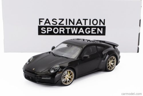 PORSCHE  PORSCHE 911 992 TURBO S COUPE 2022 - GOLD RIMS  BLACK