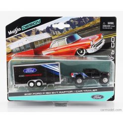   FORD USA  F-150 SVT RAPTOR PICK-UP WITH CAR TRANSPORTER TRAILER 2021  BLACK