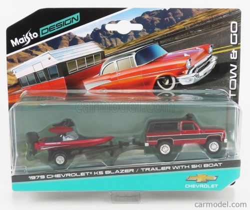 CHEVROLET  BLAZER K5 1979 WITH SKI BOAT AND TRAILER  RED MET