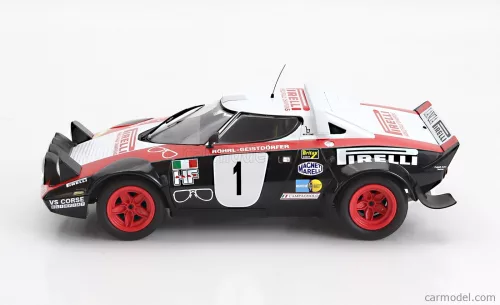 LANCIA  STRATOS HF PIRELLI (night version) N 1 WINNER RALLY DYNAVIT SAARLAND 1978 WALTER ROHRL - CHRISTIAN GEISTDORFER  RED BLACK WHITE