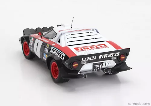 LANCIA  STRATOS HF PIRELLI (night version) N 1 WINNER RALLY DYNAVIT SAARLAND 1978 WALTER ROHRL - CHRISTIAN GEISTDORFER  RED BLACK WHITE