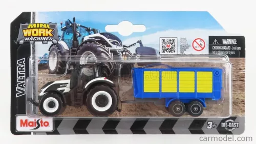 VALTRA  Q305 TRACTOR WITH TRAILER 2018  WHITE BLUE YELLOW