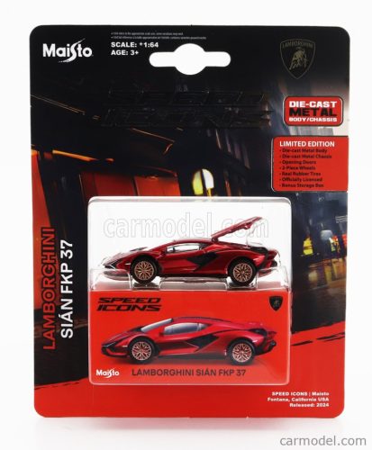 LAMBORGHINI  SIAN FKP 37 HYBRID 2020  RED MET