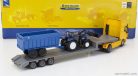 IVECO FIAT  STRALIS 540 TRUCK PIANALE 2009 WITH NEW HOLLAND T6.175 TRACTOR + TRAILER  YELLOW BLUE BLACK