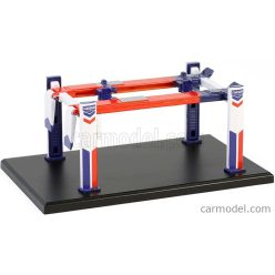   ACCESSORIES  STANDARD OIL GARAGE SET OFFICINA - PONTE SOLLEVATORE AUTO - FOUR POST LIFT  BLUE WHITE RED