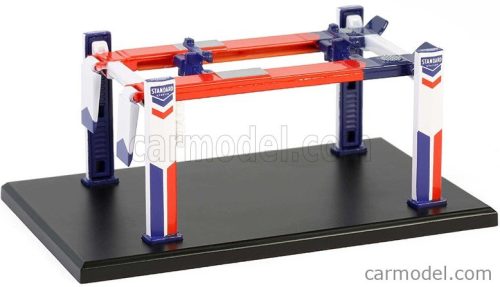 ACCESSORIES  STANDARD OIL GARAGE SET OFFICINA - PONTE SOLLEVATORE AUTO - FOUR POST LIFT  BLUE WHITE RED