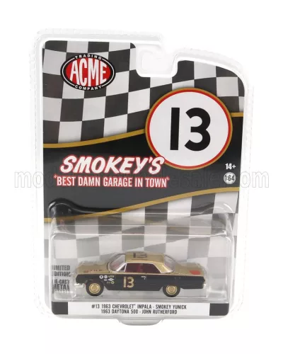 CHEVROLET - IMPALA N 13 DAYTONA 500 1963 JOHN RUTHERFORD - GOLD BLACK