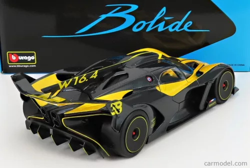 BUGATTI  BOLIDE W16 8.0 FOUR-TURBO 1850hp 500km/h 2020  YELLOW BLACK