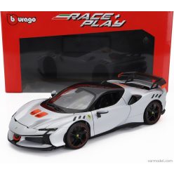   FERRARI  SF90XX STRADALE 2024  BIANCO ARTICO - WHITE MET ORANGE BLACK