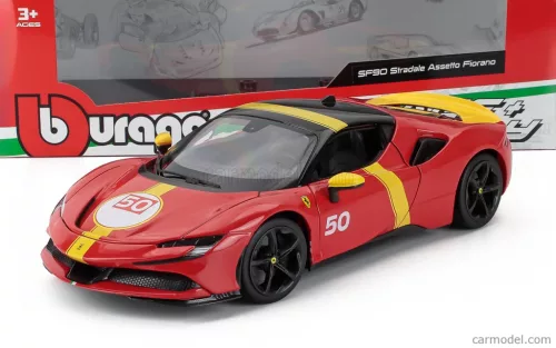 FERRARI  SF90 N 50 ASSETTO FIORANO 24h LE MANS LIVERY 2024  RED YELLOW BLACK