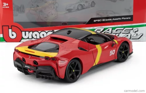 FERRARI  SF90 N 50 ASSETTO FIORANO 24h LE MANS LIVERY 2024  RED YELLOW BLACK