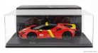 FERRARI  SF90 STRADALE HYBRID 1000hp N 50 24h LE MANS LIVERY - CON VETRINA - WITH SHOWCASE - EXCLUSIVE CARMODEL  RED YELLOW