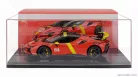 FERRARI  SF90 XX N 51 24h LE MANS WINNER LIVERY - CON VETRINA - WITH SHOWCASE - EXCLUSIVE CARMODEL  RED YELLOW