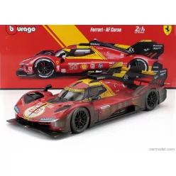   FERRARI  499P 3.0L TURBO V6 TEAM FERRARI AF CORSE N 50 WINNER 24h LE MANS (AFTER RACE VERSION) 2024 ANTONIO FUOCO - MIGUEL MOLINA - NICKLAS NIELSEN  RED