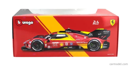 FERRARI  499P 3.0L TURBO V6 TEAM FERRARI AF CORSE N 51 3rd 24h LE MANS 2024 ALESSANDRO PIER GUIDI - JAMES CALADO - ANTONIO GIOVINAZZI  RED