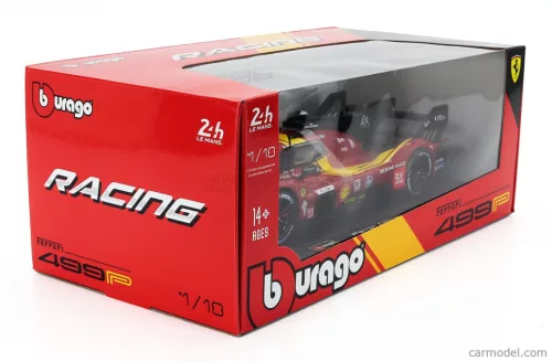 FERRARI  499P 3.0L TURBO V6 TEAM FERRARI AF CORSE N 51 3rd 24h LE MANS 2025 ALESSANDRO PIER GUIDI - JAMES CALADO - ANTONIO GIOVINAZZI  RED YELLOW BLACK