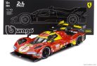 FERRARI  499P 3.0L TURBO V6 TEAM FERRARI AF CORSE N 50 WINNER 24h LE MANS 2024 ANTONIO FUOCO - MIGUEL MOLINA - NICKLAS NIELSEN - CON VETRINA - WITH SHOWCASE  RED