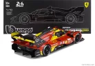 FERRARI  499P 3.0L TURBO V6 TEAM FERRARI AF CORSE N 50 WINNER 24h LE MANS 2024 ANTONIO FUOCO - MIGUEL MOLINA - NICKLAS NIELSEN - CON VETRINA - WITH SHOWCASE  RED