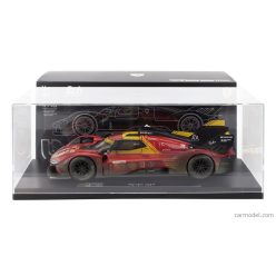   FERRARI  WITH SHOWCASE - 499P 3.0L TURBO V6 TEAM FERRARI AF CORSE N 50 WINNER 24h LE MANS (AFTER RACE VERSION) 2024 ANTONIO FUOCO - MIGUEL MOLINA - NICKLAS NIELSEN  RED