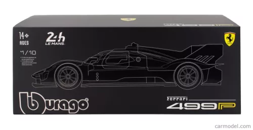 FERRARI  WITH SHOWCASE - 499P 3.0L TURBO V6 TEAM FERRARI AF CORSE N 50 WINNER 24h LE MANS (AFTER RACE VERSION) 2024 ANTONIO FUOCO - MIGUEL MOLINA - NICKLAS NIELSEN  RED