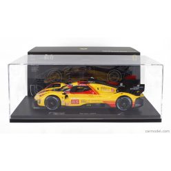   FERRARI  499P 3.0L TURBO V6 TEAM AF CORSE N  83 24h LE MANS 2024 ROBERT KUBICA - ROBERT SHWARTZMAN - YIFEI YE - CON VETRINA - WITH SHOWCASE  YELLOW RED