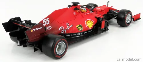 FERRARI  F1 SF21  TEAM SCUDERIA FERRARI MISSION WINNOW N 55 SEASON 2021 CARLOS SAINZ JR.  MATT RED