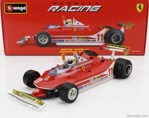 FERRARI  F1  312T4 N 11 WINNER GP MONZA JODY SCHECKTER (WITH PILOT FIGURE) 1979 WORLD CHAMPION  RED