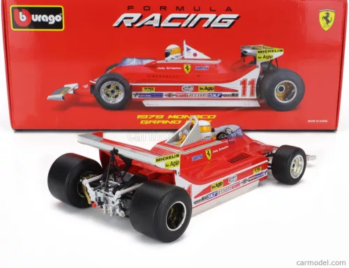 FERRARI  F1  312T4 SHORT TAIL N 11 WINNER MONACO GP JODY SCHECKTER (WITH PILOT) 1979 WORLD CHAMPION  RED