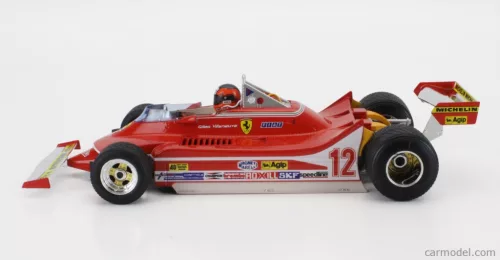 FERRARI  F1  312T4 N 12 WINNER WATKINS GLEN GP USA (WITH PILOT FIGURE AND RAIN WHEELS) 1979 GILLES VILLENEUVE  RED