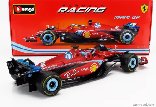 FERRARI  F1  SF-24 TEAM SCUDERIA FERRARI N 16 3rd MIAMI GP 2024 CHARLES LECLERC  RED BLACK LIGHT BLUE