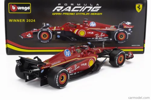FERRARI  F1  SF-24 TEAM SCUDERIA FERRARI N 16 WINNER ITALY MONZA GP 2024 CHARLES LECLERC  RED WHITE BLACK