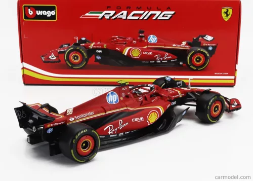 FERRARI  F1  SF-24 TEAM SCUDERIA FERRARI N 55 SEASON 2024 CARLOS SAINZ  RED BLACK