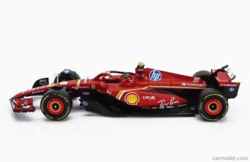 FERRARI  F1  SF-24 TEAM SCUDERIA FERRARI N 55 SEASON 2024 CARLOS SAINZ  RED BLACK
