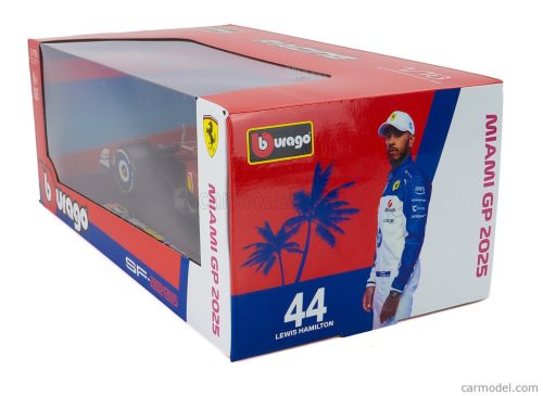 FERRARI  F1  SF-25 TEAM SCUDERIA FERRARI HP N 44 MIAMI GP 2025 LEWIS HAMILTON  RED WHITE BLUE