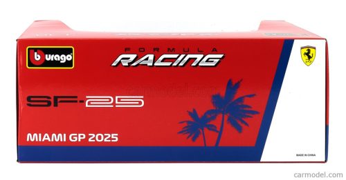 FERRARI  F1  SF-25 TEAM SCUDERIA FERRARI N 16 MIAMI GP 2025 CHARLES LECLERC  RED WHITE BLUE