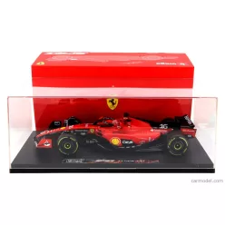   FERRARI  F1  SF-23 TEAM SCUDERIA FERRARI N 16 SEASON 2023 CHARLES LECLERC - CON VETRINA - WITH SHOWCASE - EXCLUSIVE CARMODEL