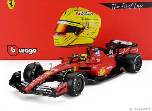 FERRARI  F1  SF-23 TEAM SCUDERIA FERRARI HP N 44 FIORANO 2025 LEWIS HAMILTON - CON VETRINA - WITH SHOWCASE  RED BLACK