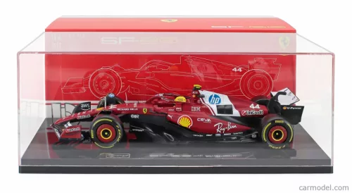 FERRARI  WITH SHOWCASE - F1  SF-25 TEAM SCUDERIA FERRARI HP N 44 SEASON 2025 LEWIS HAMILTON  RED