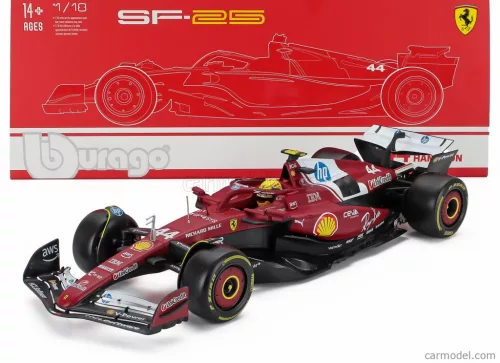 FERRARI  WITH SHOWCASE - F1  SF-25 TEAM SCUDERIA FERRARI HP N 44 SEASON 2025 LEWIS HAMILTON  RED