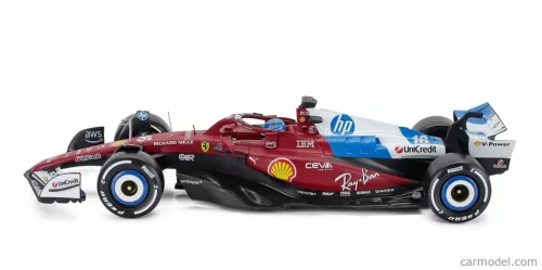 FERRARI  WITH SHOWCASE - F1  SF-25 TEAM SCUDERIA FERRARI N 16 MIAMI GP 2025 CHARLES LECLERC  RED WHITE BLUE